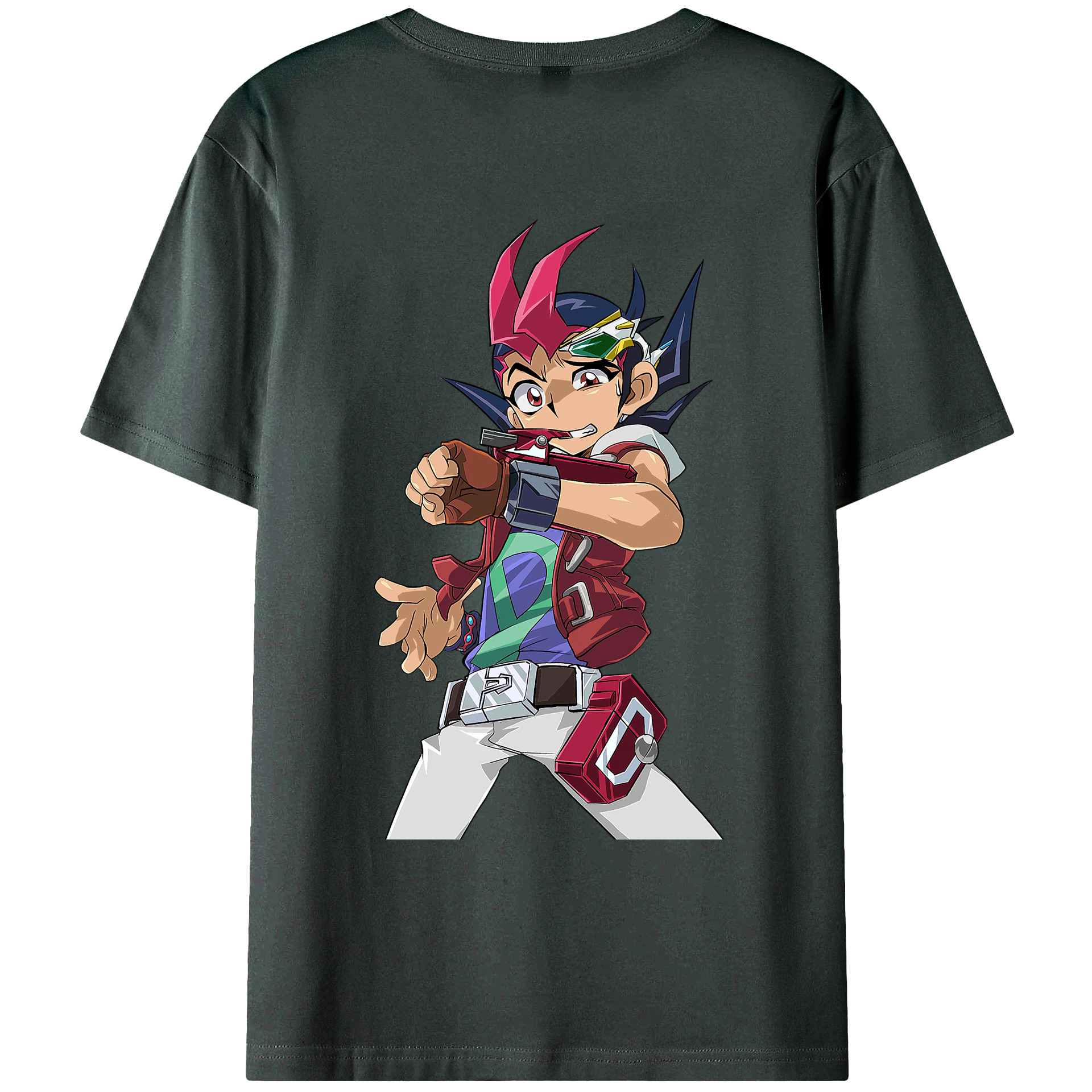 （画像用） 遊☆戯☆王 Yu-Gi-Oh! 綿100％ メンズ半袖Tシャツ（バックプリント） 通気性
